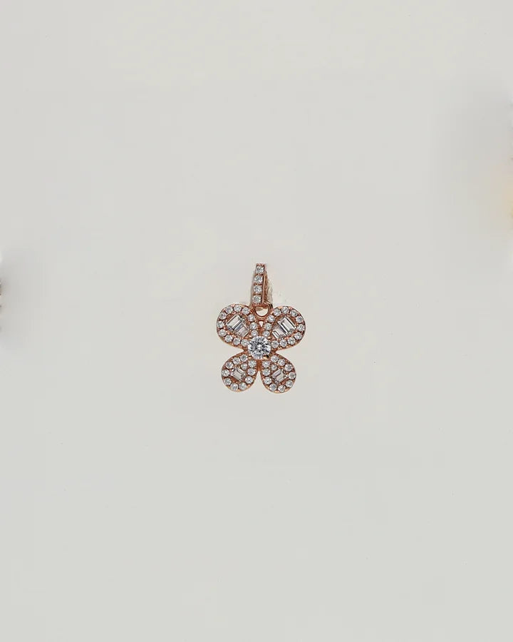 Rose Bloom Charm Duo in 92.5 Silver
