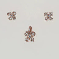 Rose Bloom Charm Duo in 92.5 Silver