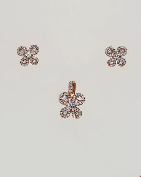Rose Bloom Charm Duo in 92.5 Silver