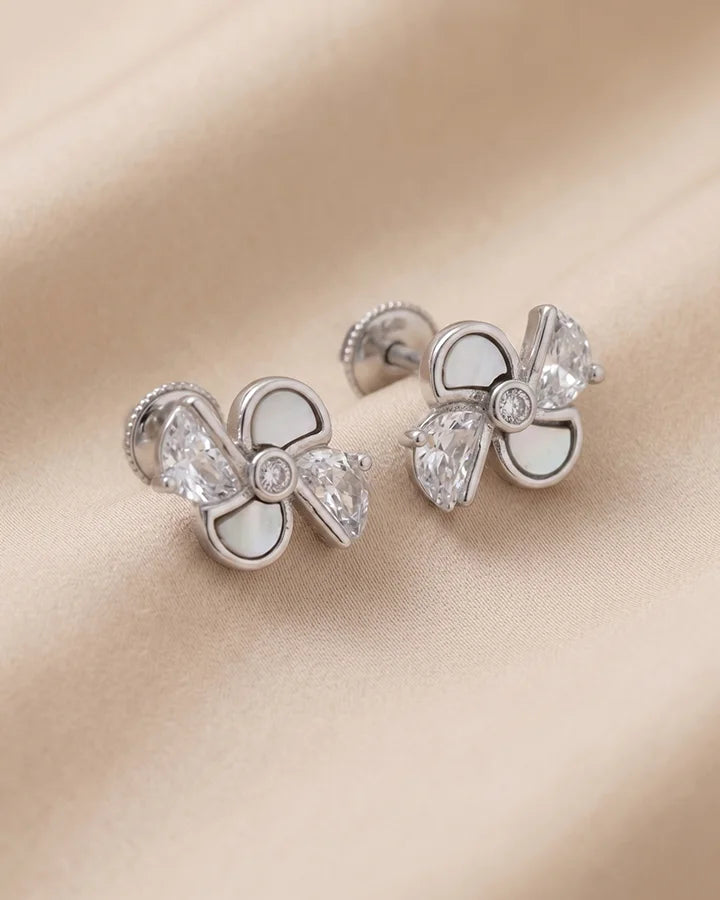 Pearl Mist Earrings in 92.5 Silver