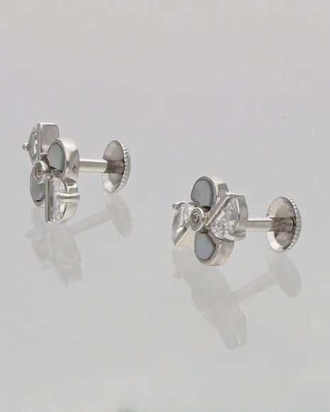 Pearl Mist Earrings in 92.5 Silver