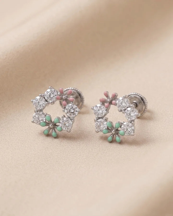 Enchanted Bloom Earrings in 92.5 Silver