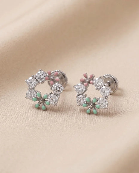 Enchanted Bloom Earrings in 92.5 Silver