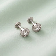 Classic Solitaire Earrings in 92.5 Silver