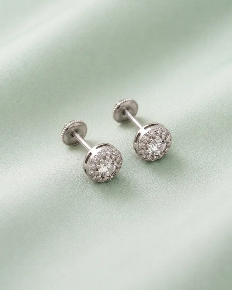 Classic Solitaire Earrings in 92.5 Silver