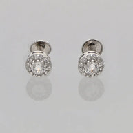 Classic Solitaire Earrings in 92.5 Silver