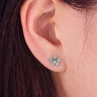 Opal Blossom Earrings in 92.5 Silver