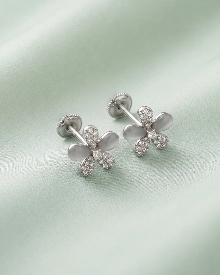 Opal Blossom Earrings in 92.5 Silver