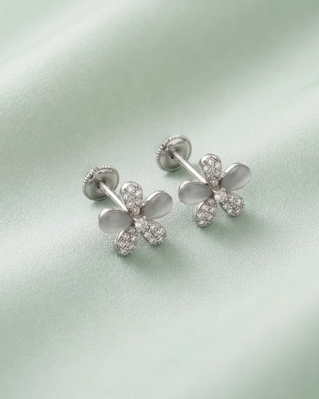 Opal Blossom Earrings in 92.5 Silver