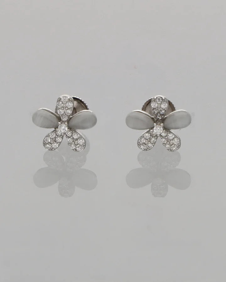 Opal Blossom Earrings in 92.5 Silver