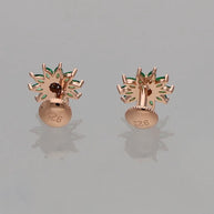 Emerald Bloom Earrings in 92.5 Silver