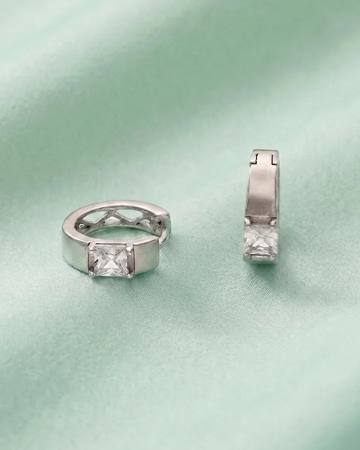Lustre Hoop Earrings in 92.5 Silver