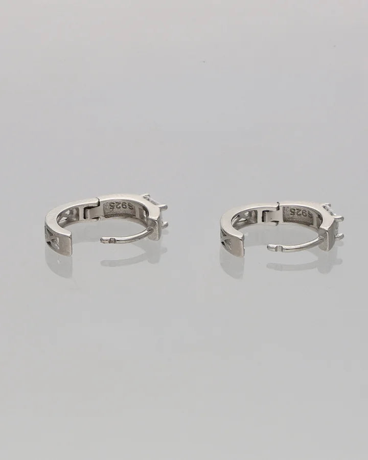 Lustre Hoop Earrings in 92.5 Silver
