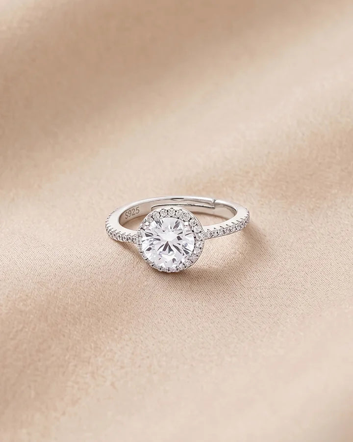 Celeste Halo Ring in 92.5 Silver