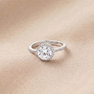 Celeste Halo Ring in 92.5 Silver
