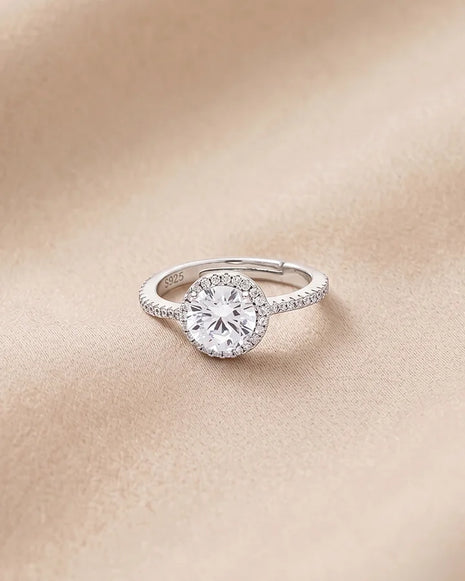 Celeste Halo Ring in 92.5 Silver