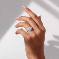 Celeste Halo Ring in 92.5 Silver