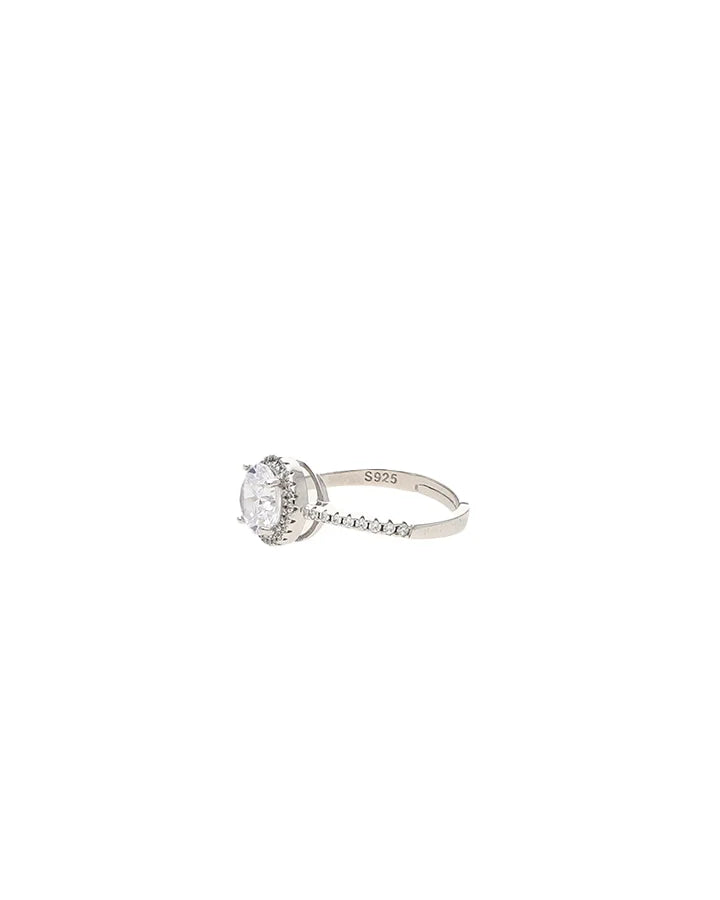 Celeste Halo Ring in 92.5 Silver