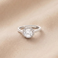 Halo Bloom Ring in 92.5 Silver