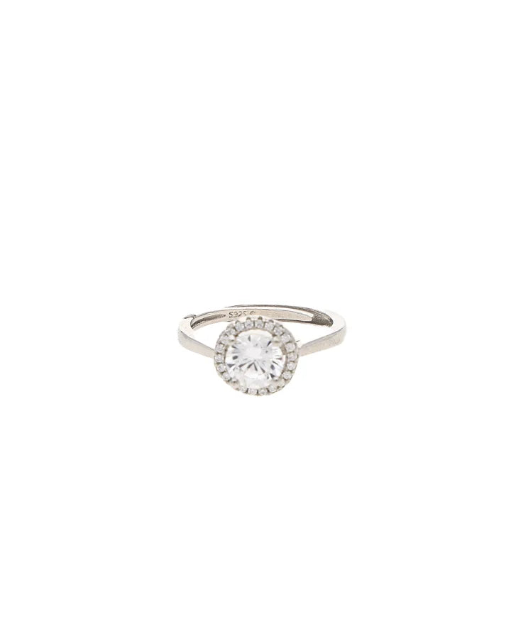 Halo Bloom Ring in 92.5 Silver