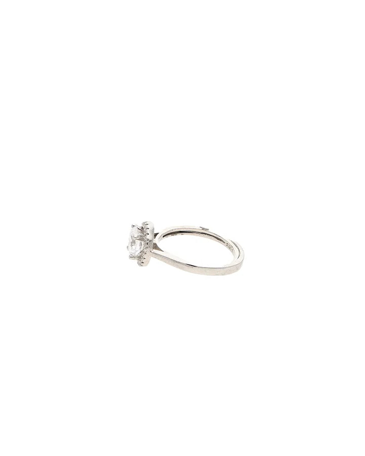 Halo Bloom Ring in 92.5 Silver