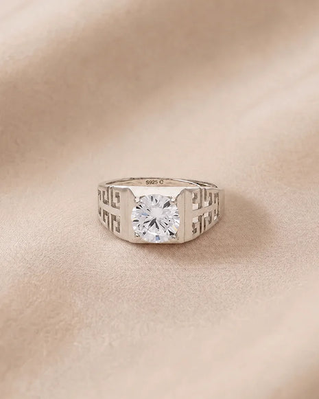 Zenith Solitaire Ring in 92.5 Silver