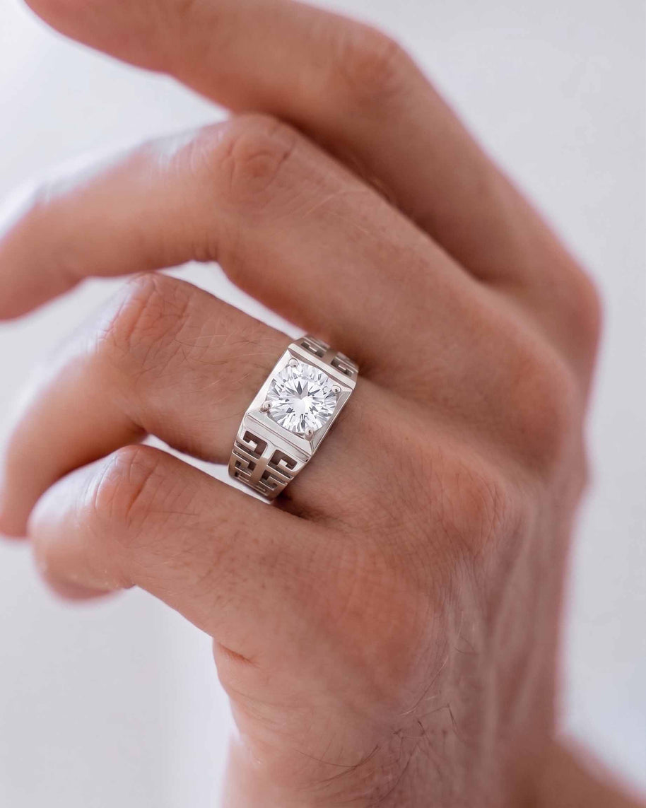 Zenith Solitaire Ring in 92.5 Silver