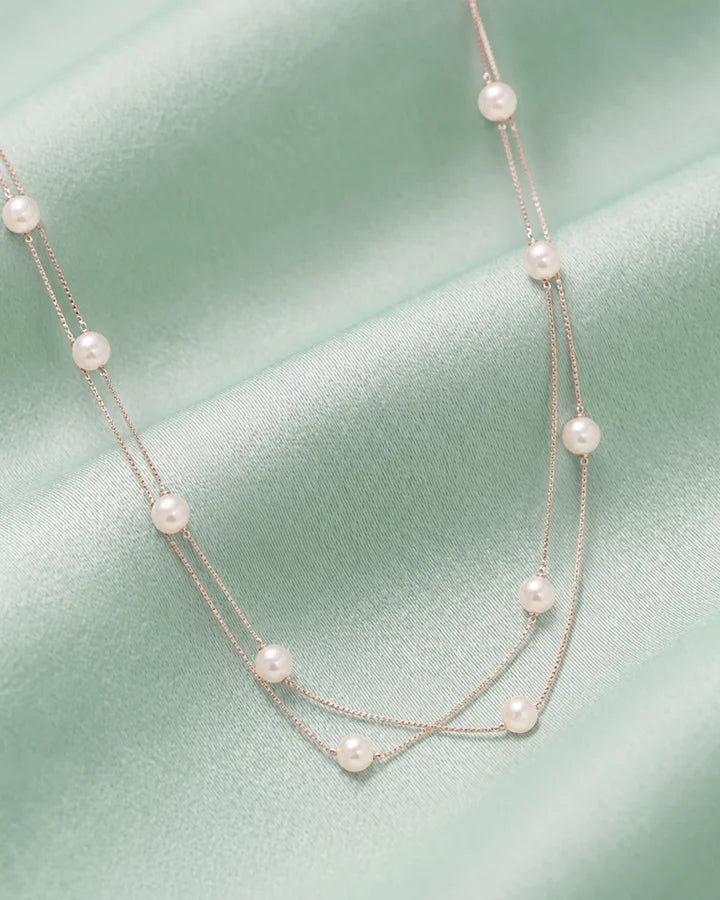 Pearl Cascade Chain in 92.5 Silver