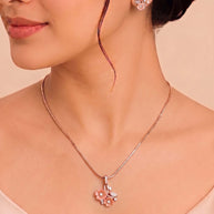 Rose Petal Charm Duo in 92.5 Silver