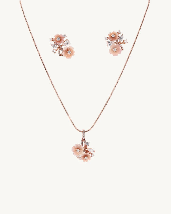 Rose Petal Charm Duo in 92.5 Silver