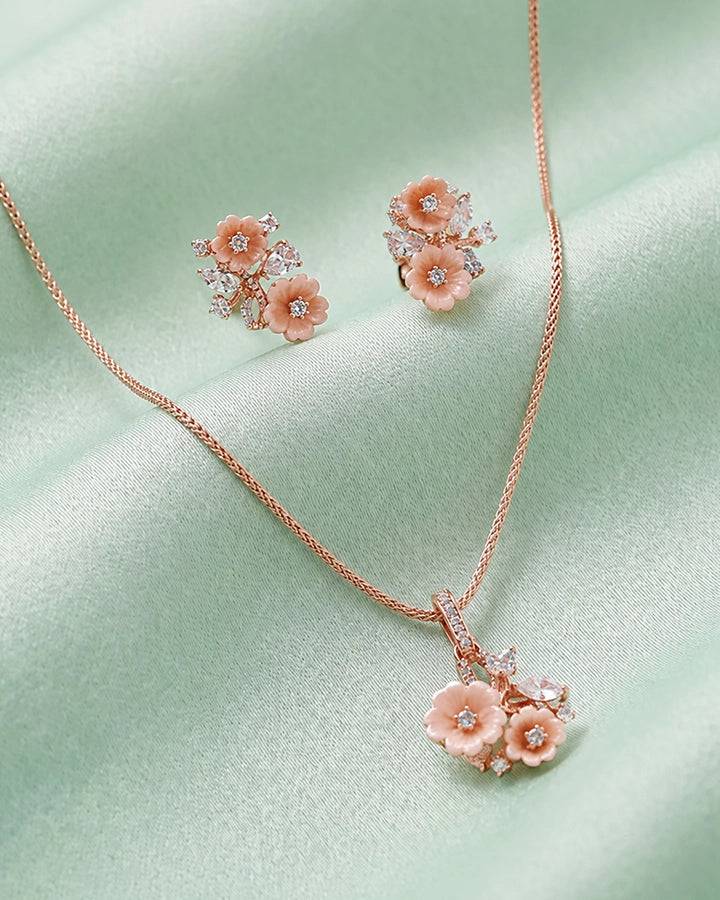 Rose Petal Charm Duo in 92.5 Silver