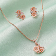 Rose Petal Charm Duo in 92.5 Silver