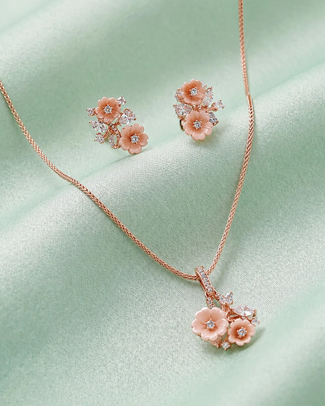 Rose Petal Charm Duo in 92.5 Silver