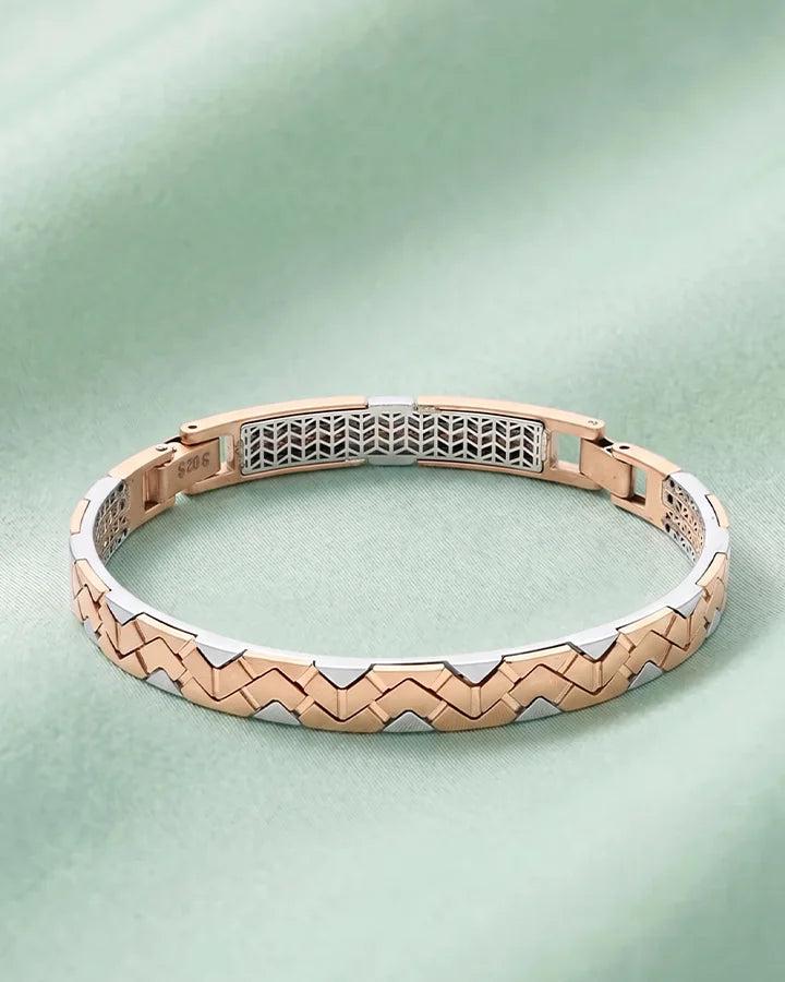 Geometric Edge Kada in 92.5 Silver