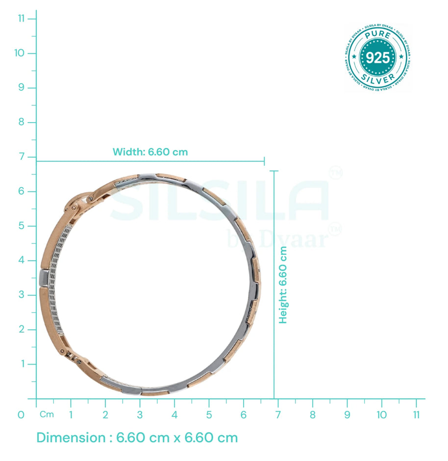 Geometric Edge Kada in 92.5 Silver