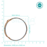 Geometric Edge Kada in 92.5 Silver
