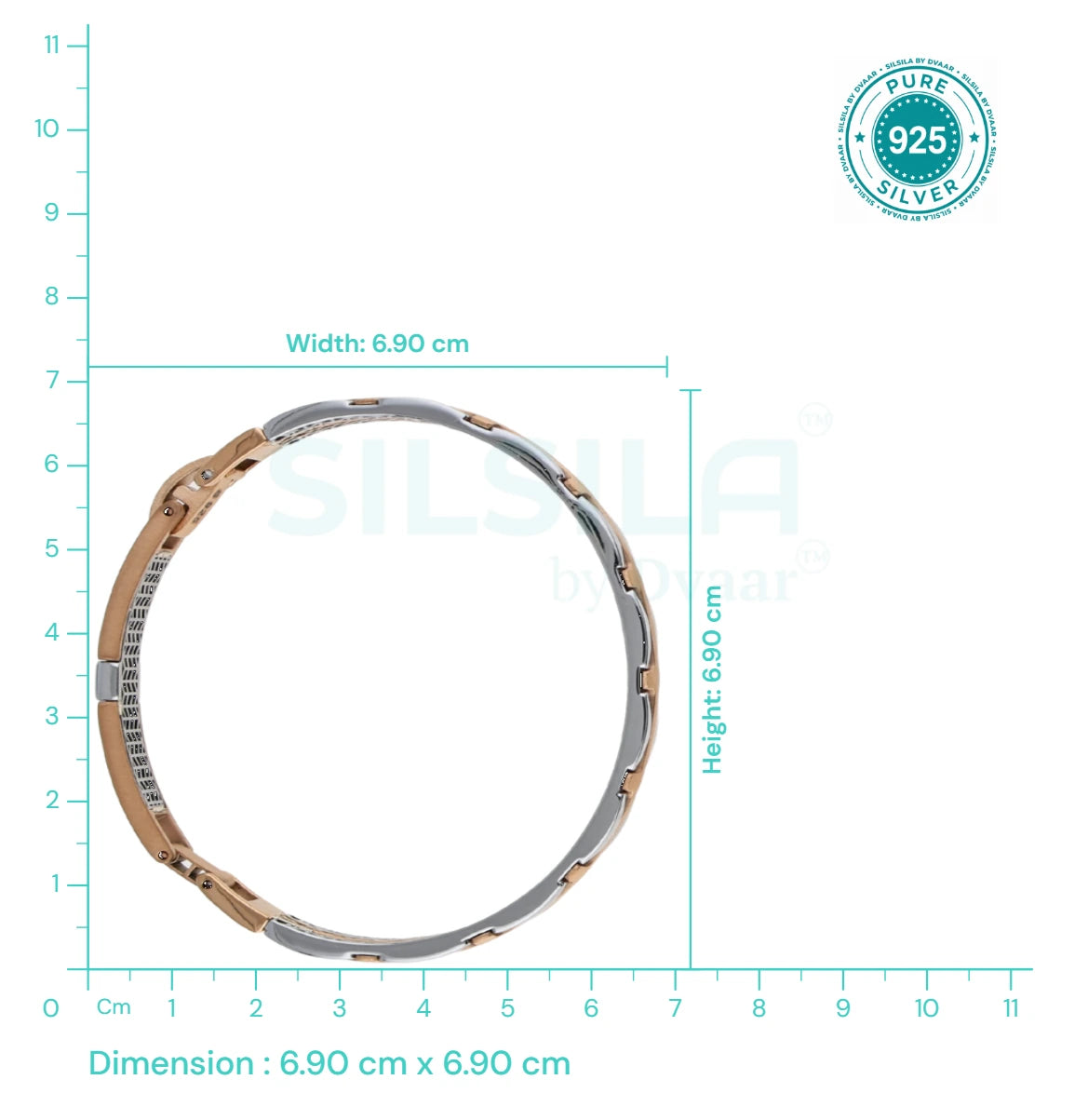 Signature Weave Kada in 92.5 Silver