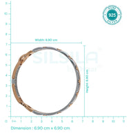 Signature Weave Kada in 92.5 Silver