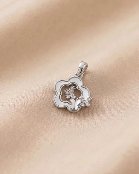 Floral Butterfly in 92.5 Silver