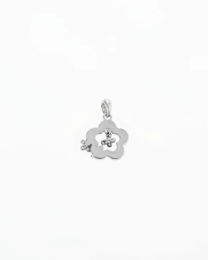 Floral Butterfly in 92.5 Silver