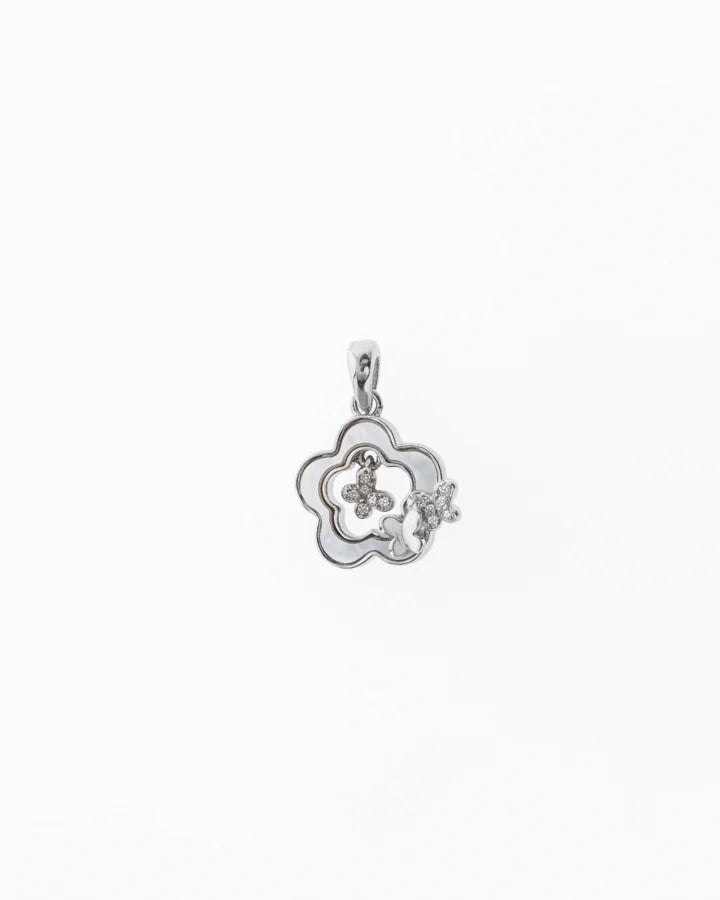 Floral Butterfly in 92.5 Silver