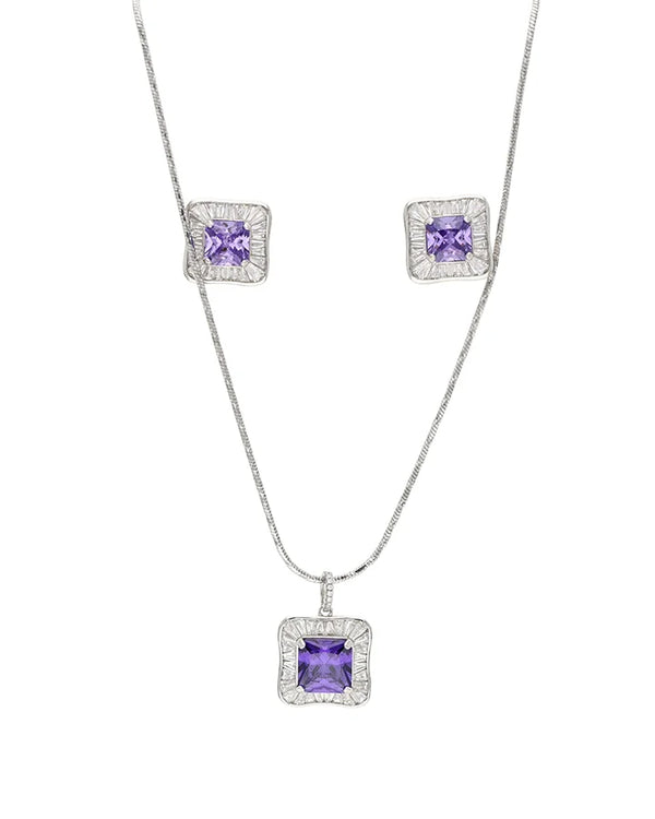 Violet Radiance Charm Duo in 92.5 Silver
