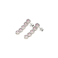 Blush Hexa Studs in 92.5 Silver