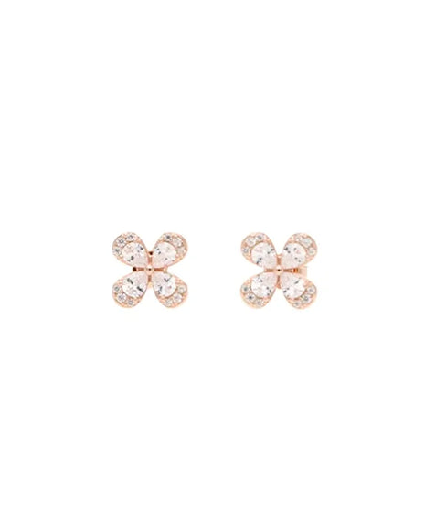 Ivory Petal Studs in 92.5 Silver