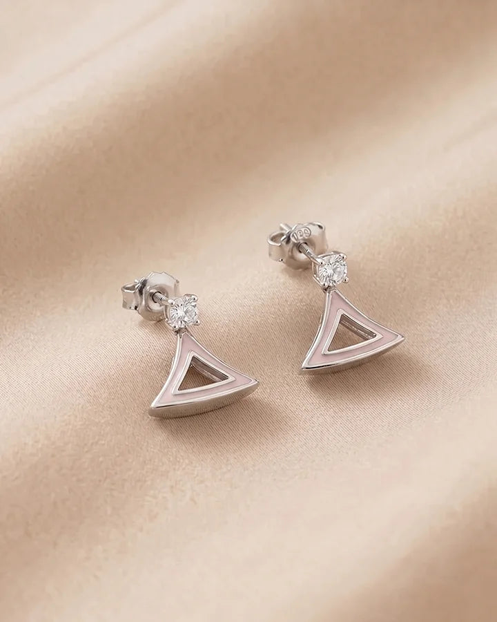 Blush Prism Drop Earrings in 92.5 Silver
