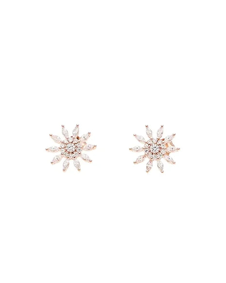 Rose Bloom Studs in 92.5 Silver