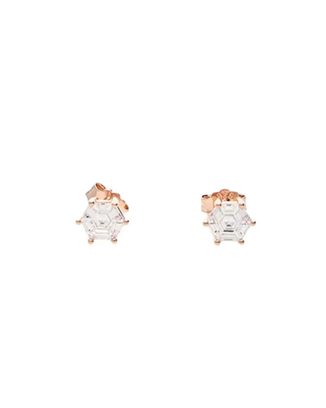 Rose Solitaire Studs in 92.5 Silver