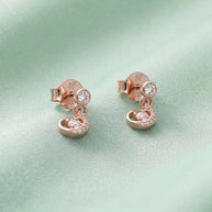 Rose Petal Drop Earrings in 92.5 Silver