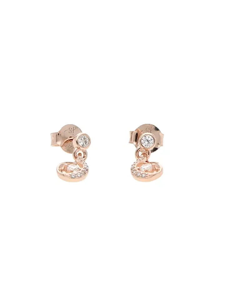 Rose Petal Drop Earrings in 92.5 Silver