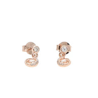 Rose Petal Drop Earrings in 92.5 Silver
